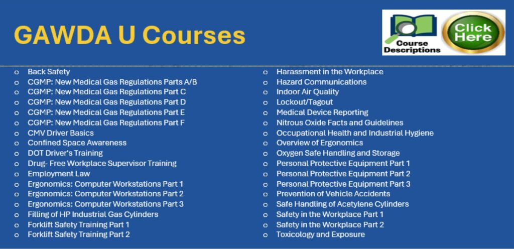 GAWDA U Courses