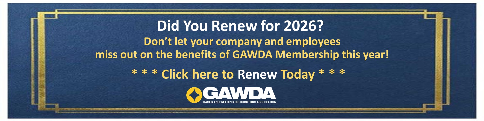 GAWDA Membership Renewal for 2026