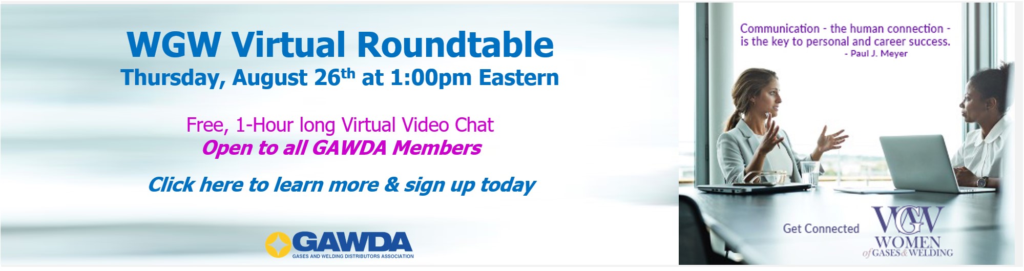 WGW Virtual Roundtable - open to ALL GAWDA members