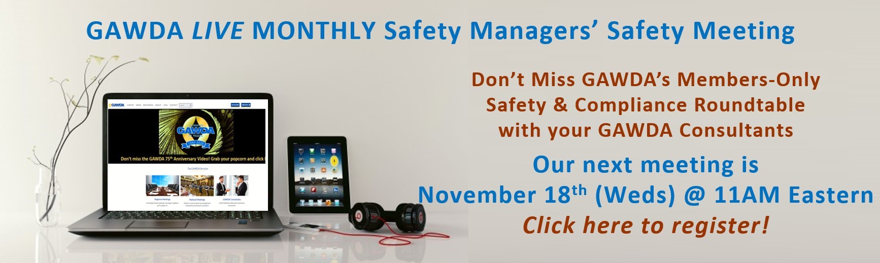 GAWDA Safety Meeting October 14,  2026